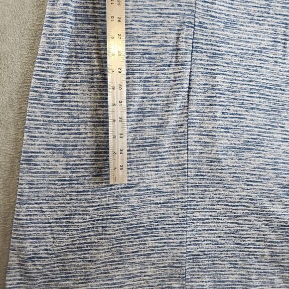 Gap Dress Womens Medium Blue Striped Tank Double Straps V Neck Back Drawstring - Picture 4 of 11